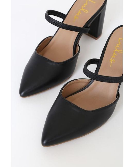 Lulus Black Maryna Pointed-Toe Mules
