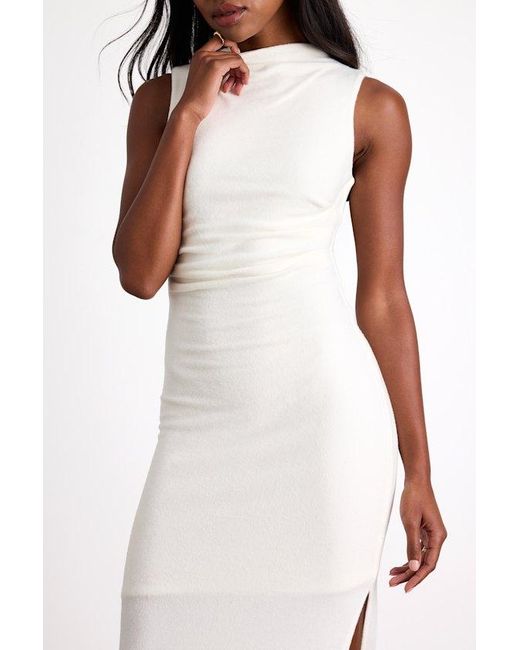 Lulus White Zephine Sleeveless Sweater Midi Dress