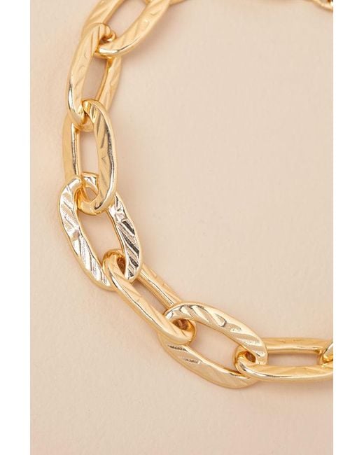 Lulus Natural Zahra Textured Chain Link Necklace