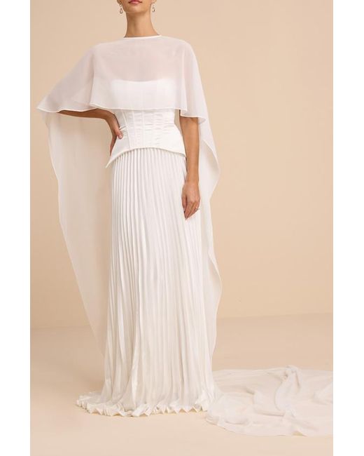 Lulus Natural Dynora Chiffon Veil Cape