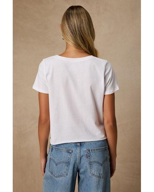 Prince Peter White Boycott Mondays Cropped Graphic Tee