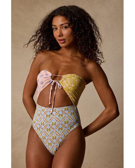 Billabong Brown Soul Stoke Andrew Multi Print One-Piece Swimsuit