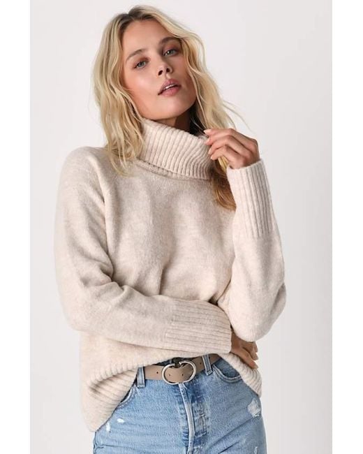 Lulus Brown Found The Warmth Turtleneck Pullover Sweater