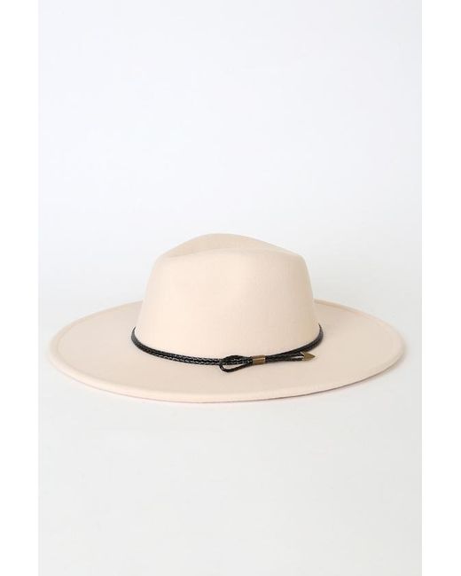 Lulus Natural Into The Wild Cream Felt Fedora Hat