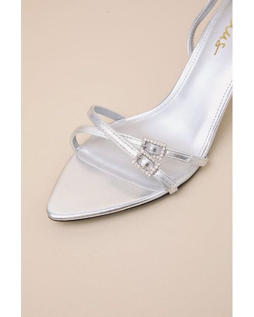 Lulus Natural Talitha Ankle Strap High Heel Sandals