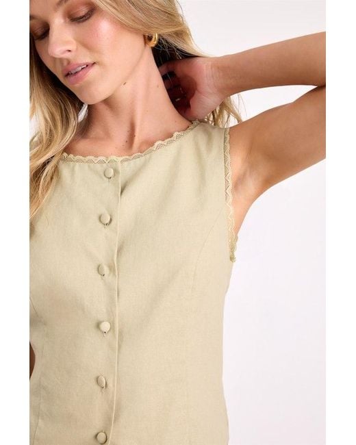 Lulus Natural Jordina Button-Front Vest Top