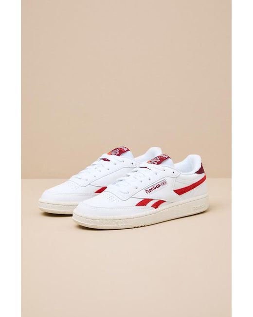 Reebok Pink Club C Revenge And Energy Leather Sneakers