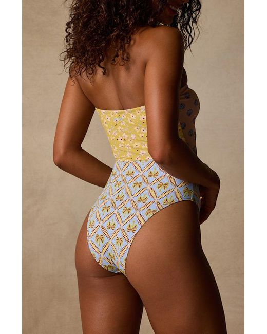 Billabong Brown Soul Stoke Andrew Multi Print One-Piece Swimsuit