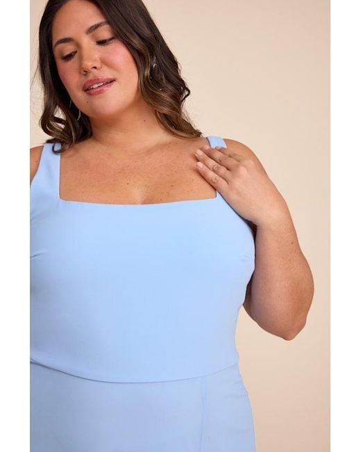 Lulus Blue Remarkable Arrival Sleeveless Maxi Dress