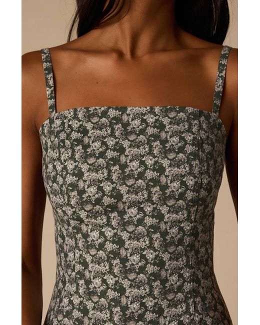 Lulus Brown Teagan Dark Floral Twill Mini Dress