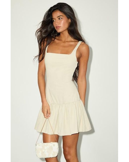 mini drop waist dresses DROP-WAIST PLEATED MINI DRESS main image 0