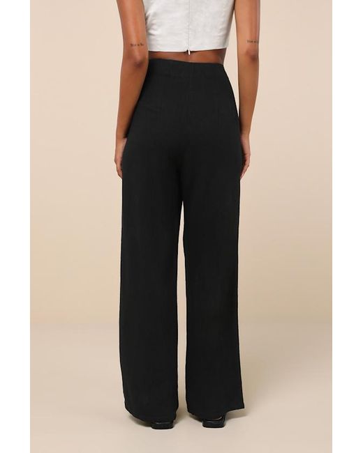 Lulus Natural Noteworthy Wide-Leg Pants