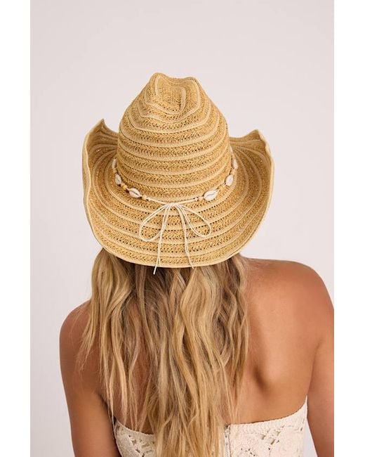 San Diego Hat Sundae Natural Stripe Woven Cowboy Hat