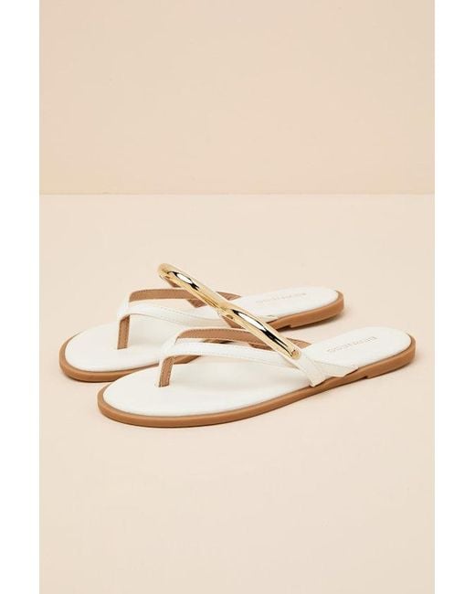 Lulus Natural Talani Flat Thong Sandals