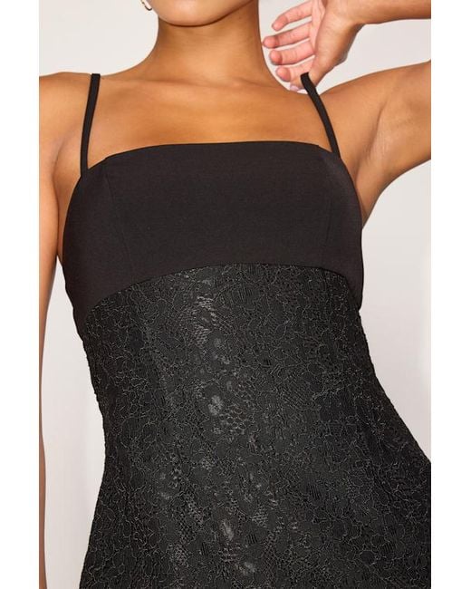 Lulus Black Joey Lace Sleeveless Mini Dress