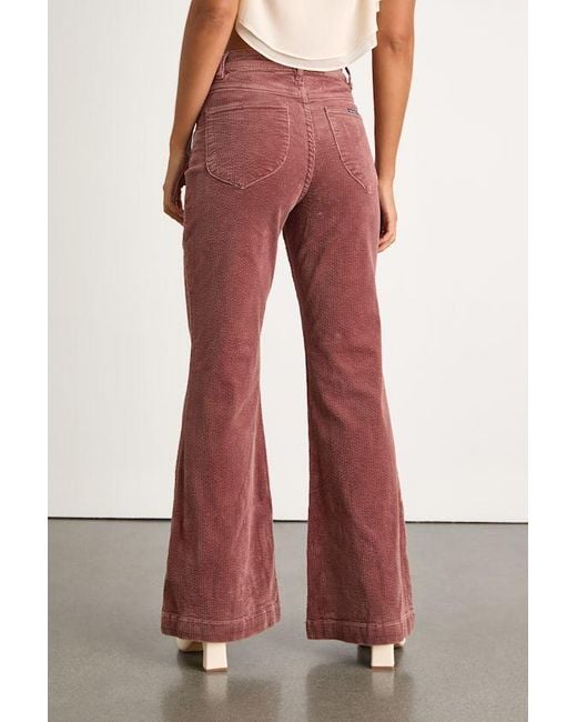 Rolla's Red East Coast Corduroy High-Rise Flare Pants