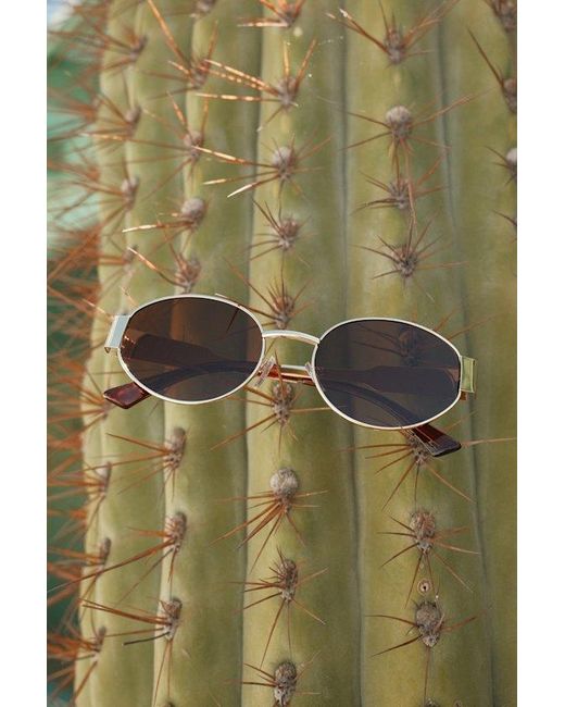 Lulus Black Trendsetting Take Oval Sunglasses