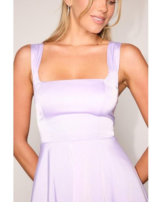 Lulus White Admirably Chic Satin Lace-Up Mini Dress With Pockets