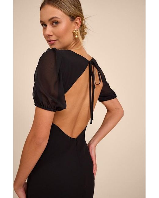 Lulus Black Gianni Backless Maxi Dress