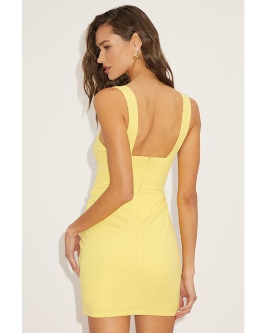 bodycon flare dress Preppy Sunshine Yellow Floral Bodycon Mini Dress