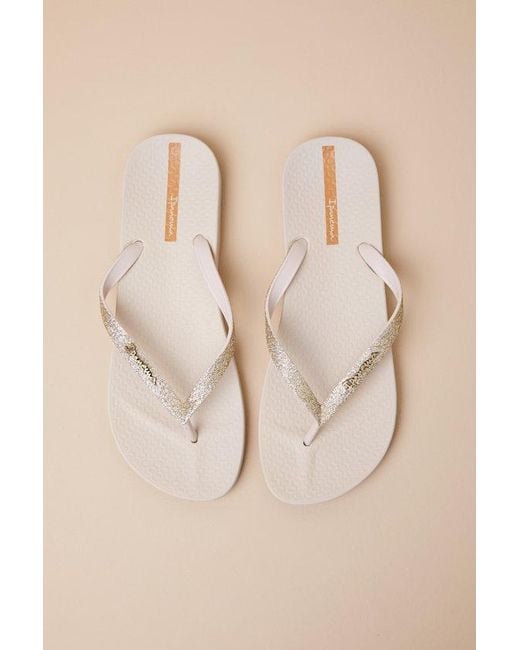 Ipanema Natural Ana Sparkle Flip Flops