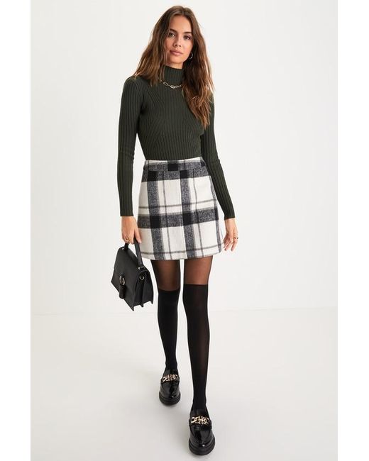 Lulus Black Crawford Long Sleeve Mock Neck Bodysuit