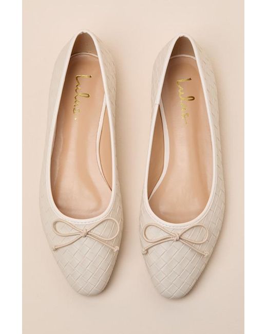 Lulus Natural Milo Textured Ballet Flats
