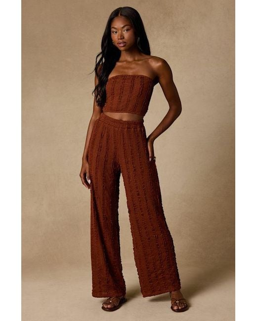 Lulus Brown Shayne Textured Two-Piece Jumpsuit