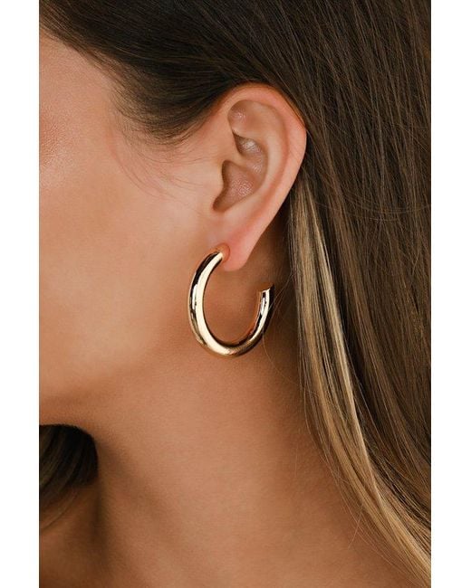Lulus Brown Karissa Hoop Earrings