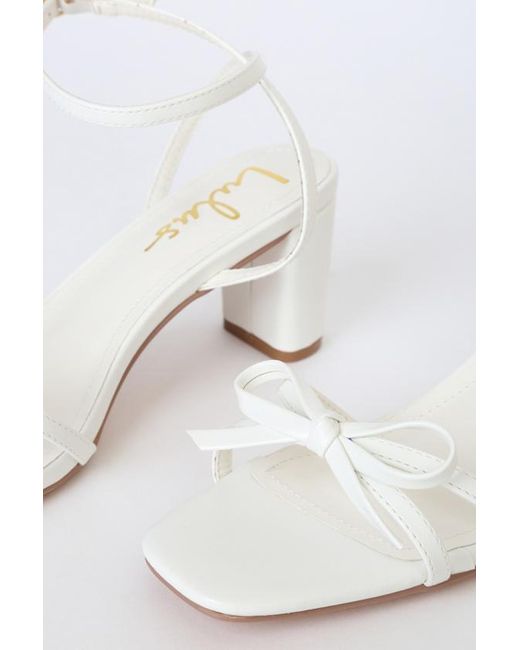 Lulus Green Rezzy Bow Ankle Strap High Heel Sandals