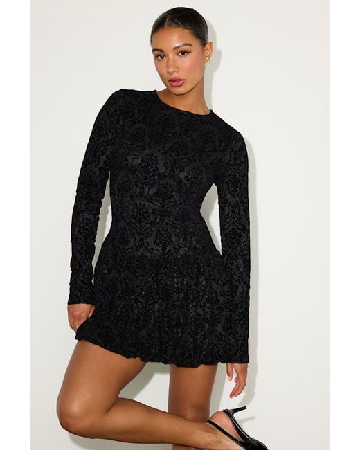 green emerald velvet dress Sage & Ivory Stripe Long Sleeve Drop Waist Mini Dress – Pharm Favorites by  Economy Pharmacy