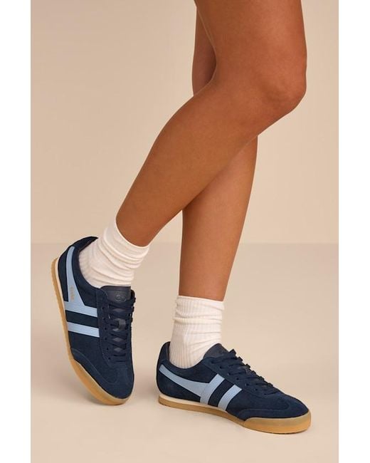 Gola Blue Apollo And Air Suede Lace-Up Sneakers