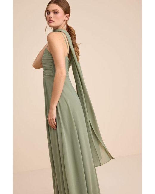 Lulus Green Neave Sage Chiffon Sash Scarf