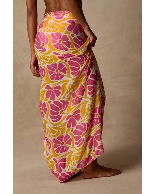 Lulus Brown Groovee Floral Print Swim Cover-Up