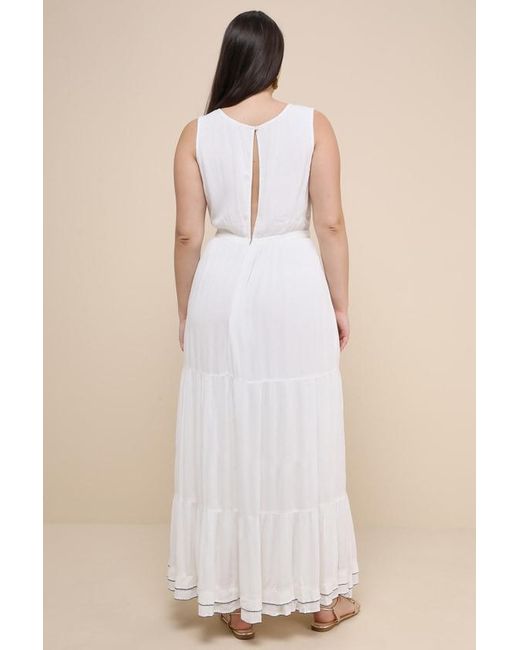 Lulus White Tickets To Paradise Embroidered Maxi Dress