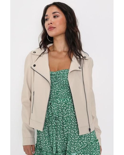 Lulus Green Pretty Powerful Vegan Leather Puff Sleeve Moto Jacket