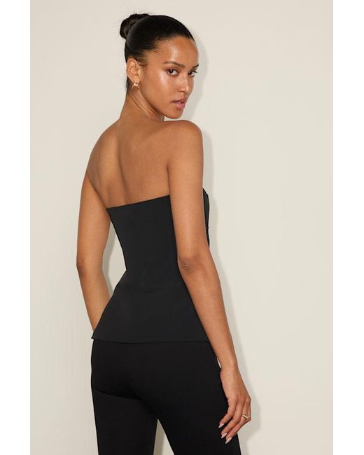 Lulus Black Kylina Ponte Knit Strapless Top