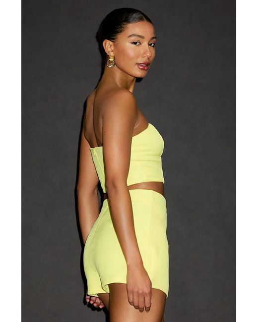 Lulus Black Beata Strapless Two-Piece Skort Romper