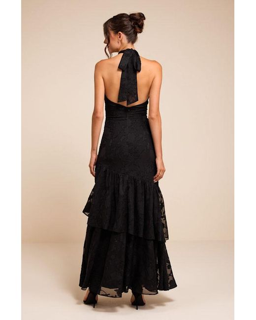 Lulus Black Eloria Halter Maxi Dress