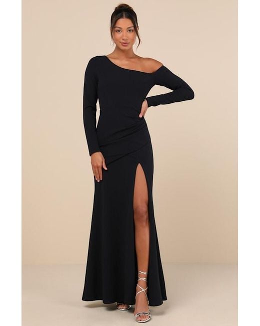 lulus floor length dresses Lulus Jamie Ruffled High Low Maxi Dress Sleeveless in Blue | Women's Regular Size XS | Polyester main image 1
