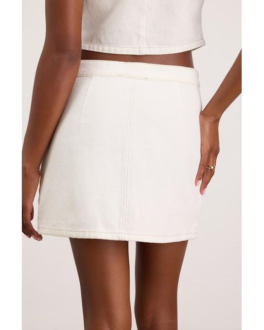 Lulus White Dayton Denim Mini Skirt