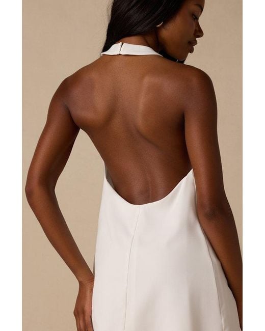Lulus Natural Perrie Backless Shift Mini Dress