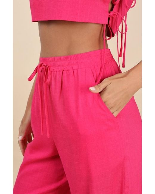 Lulus Pink Irida Drawstring Pants