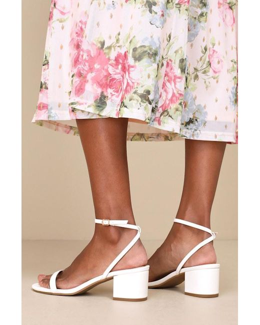 Lulus Pink Julie Ankle Strap Heels