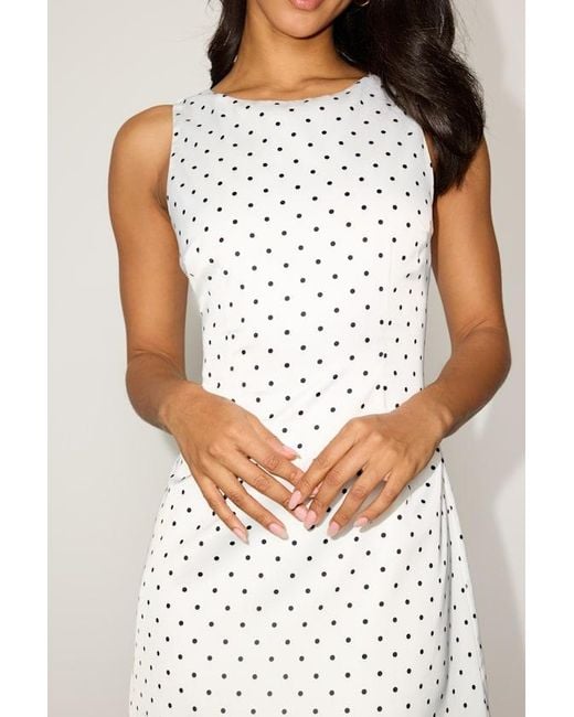 Lulus White Elevated Appearance Polka Dot Satin Open Back Mini Dress