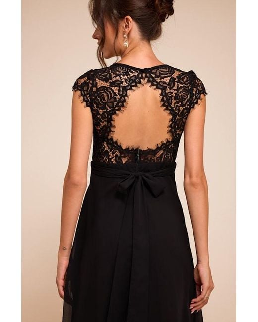 Lulus Black Momentous Moments Lace Backless Maxi Dress