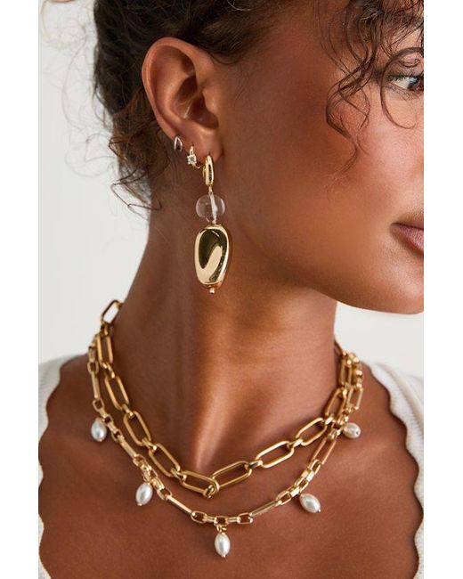 Lulus Natural Kylan Drop Statement Earrings