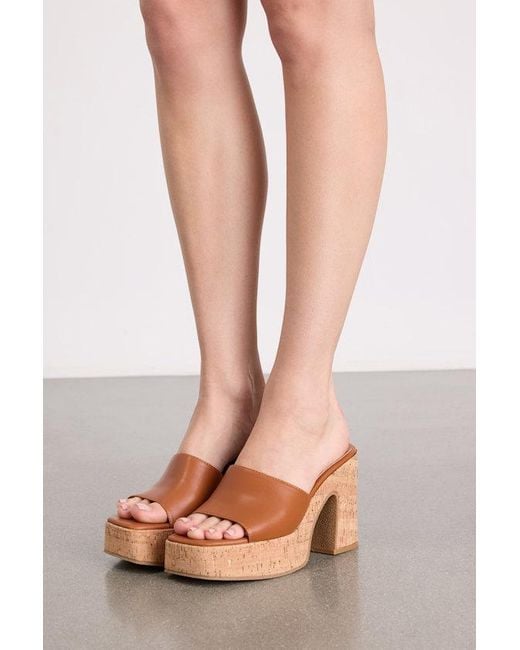 Lulus Brown Drexel Platform Slide Sandals