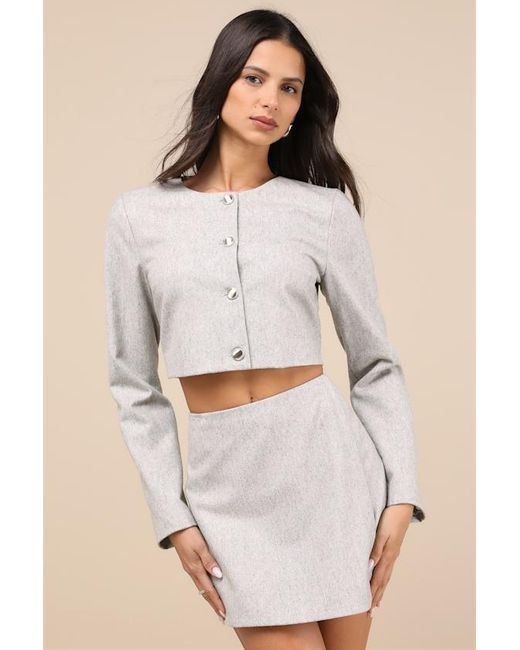 Lulus Natural Preppy Pursuit Two-Piece Long Sleeve Mini Dress