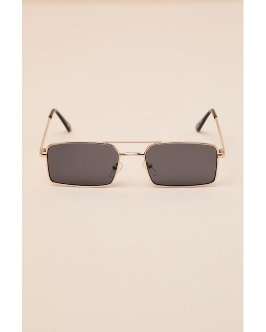 Lulus Black Giovani Small Rectangle Glasses